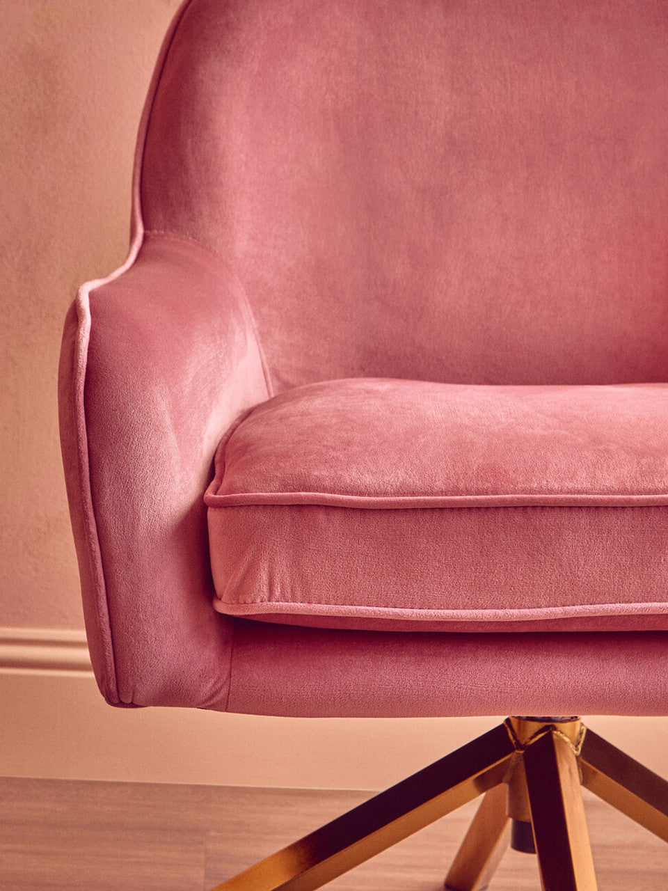 Avery Pink Velvet Armchair