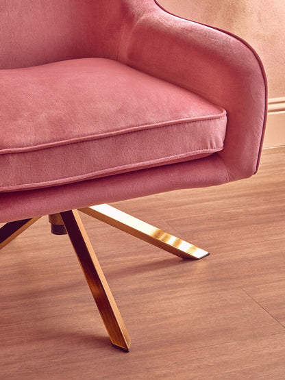 Avery Pink Velvet Armchair