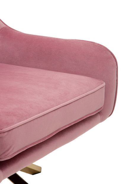 Avery Pink Velvet Armchair
