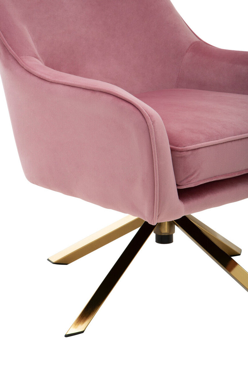 Avery Pink Velvet Armchair