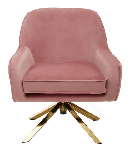 Avery Pink Velvet Armchair