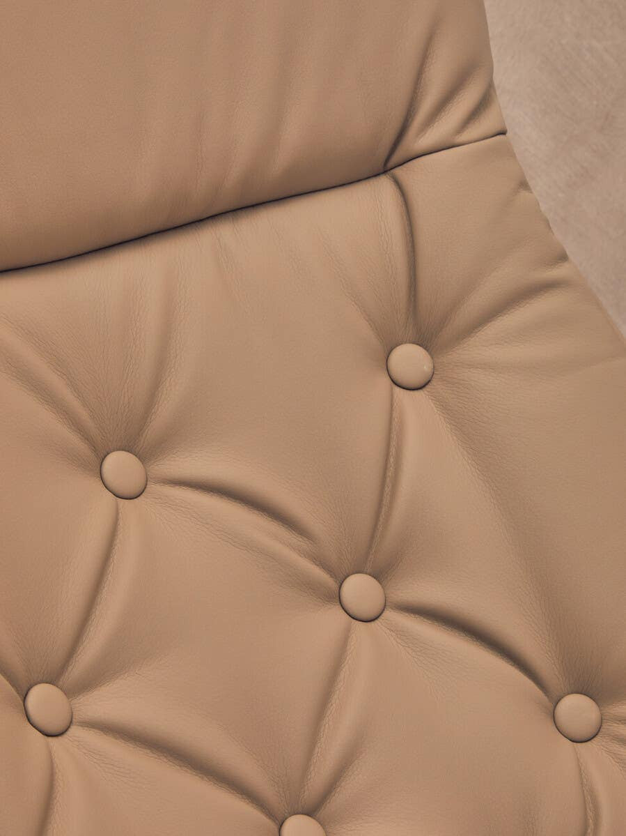 Warrington Mink Leather Effect Recliner And Footstool