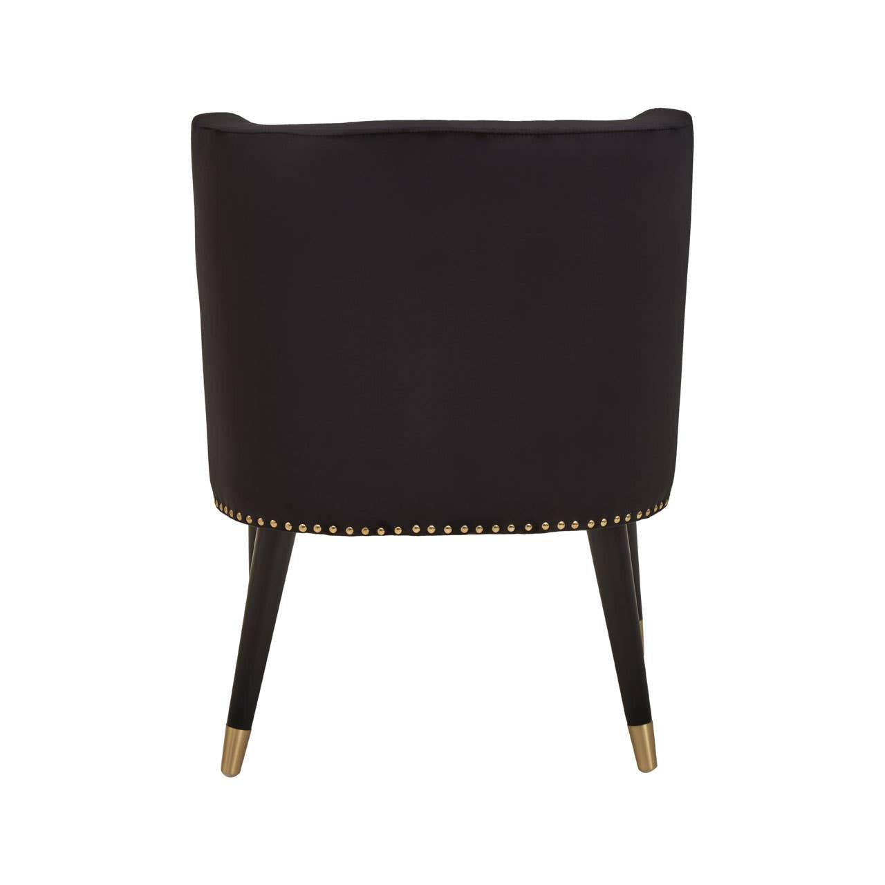 Doucet Black Velvet Chair With Black Legs