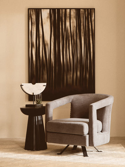 Hestia Ash Velvet Swivel Chair