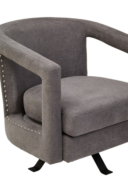 Hestia Ash Velvet Swivel Chair