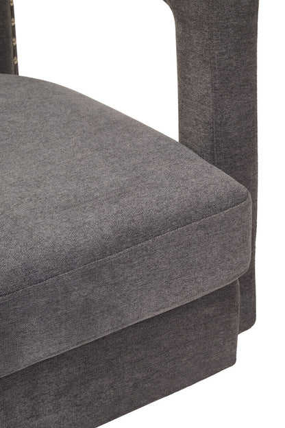Hestia Ash Velvet Swivel Chair