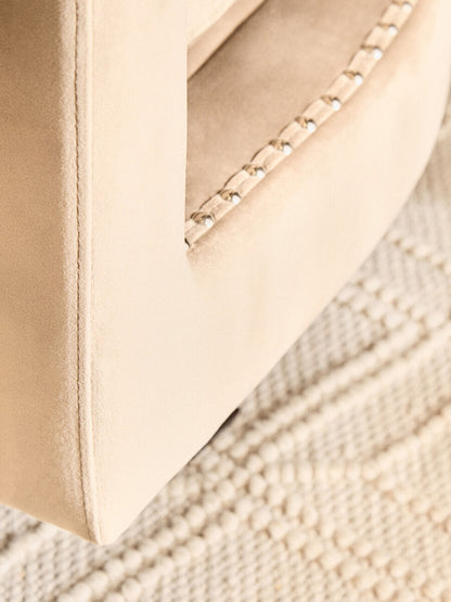 Hestia Mink Velvet Swivel Chair