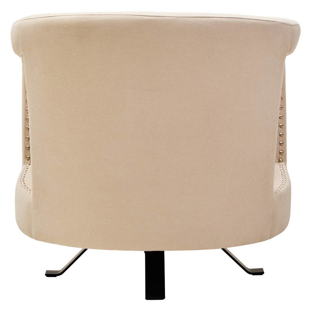 Hestia Beige Velvet Swivel Chair