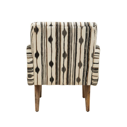 Cefena Black and White Chair With Straight Arms