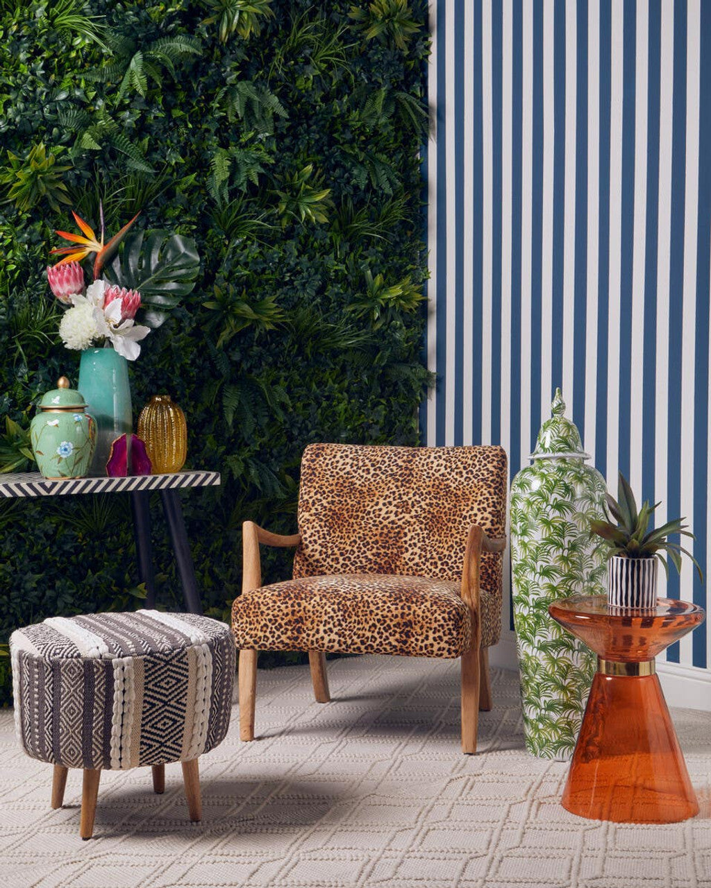 Cefena Leopard Print Chair