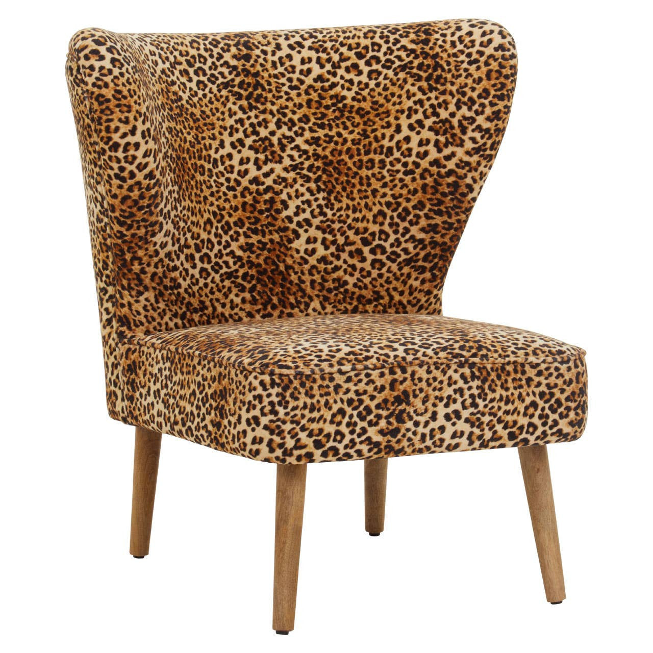 Cefena Leopard Print Velvet Chair