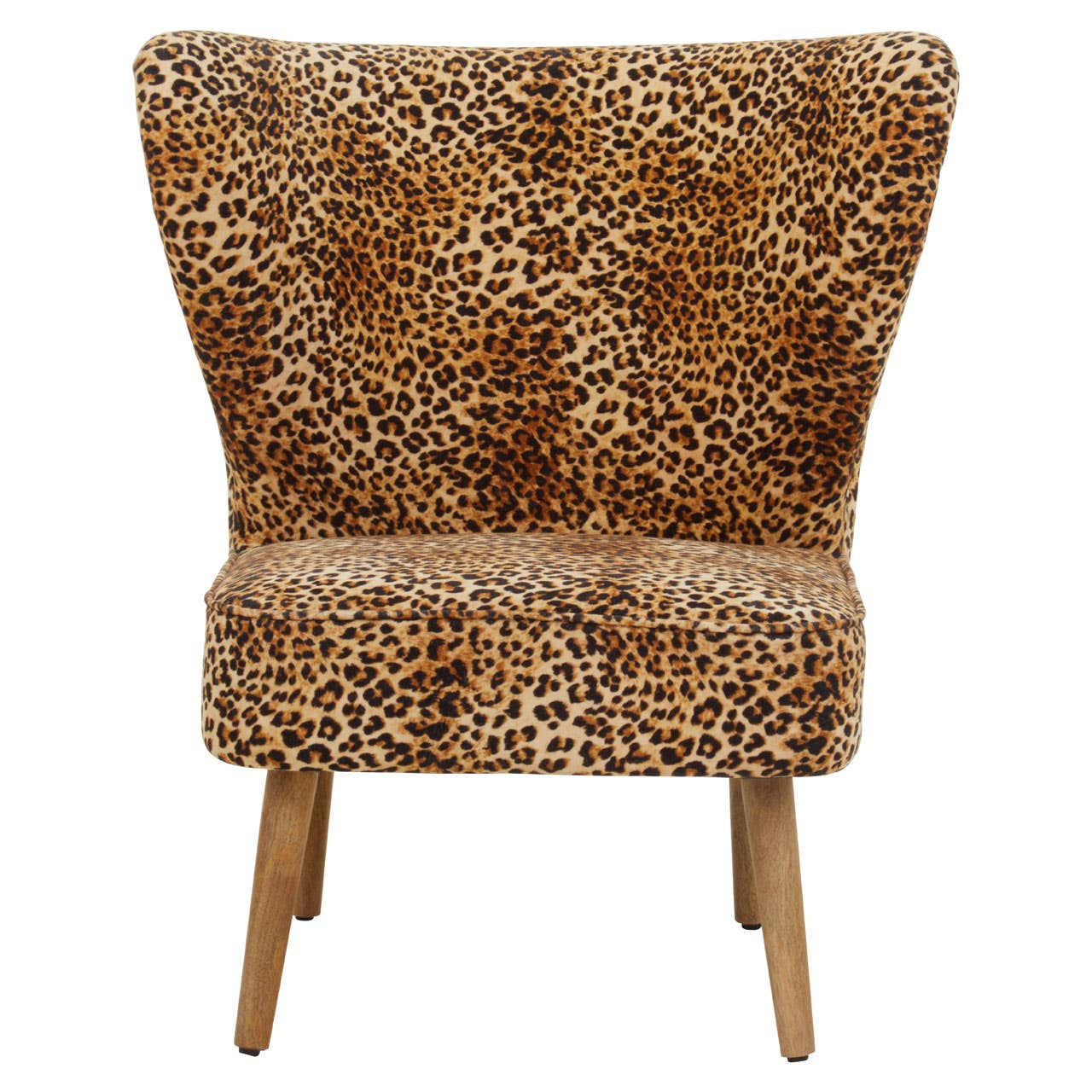 Cefena Leopard Print Velvet Chair