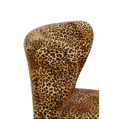 Cefena Leopard Print Velvet Chair