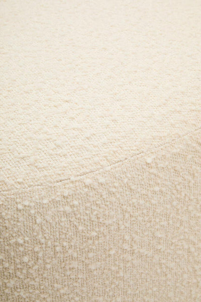 Oliveto Ivory Boucle Curved Revolving Armchair