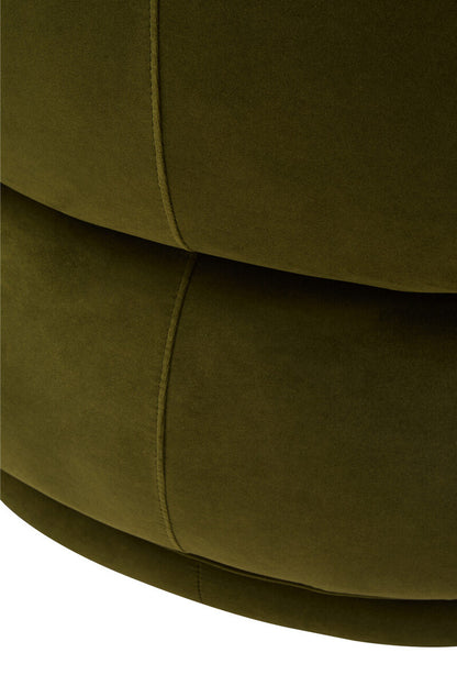 Darla Forest Green Curved Velvet Armchair