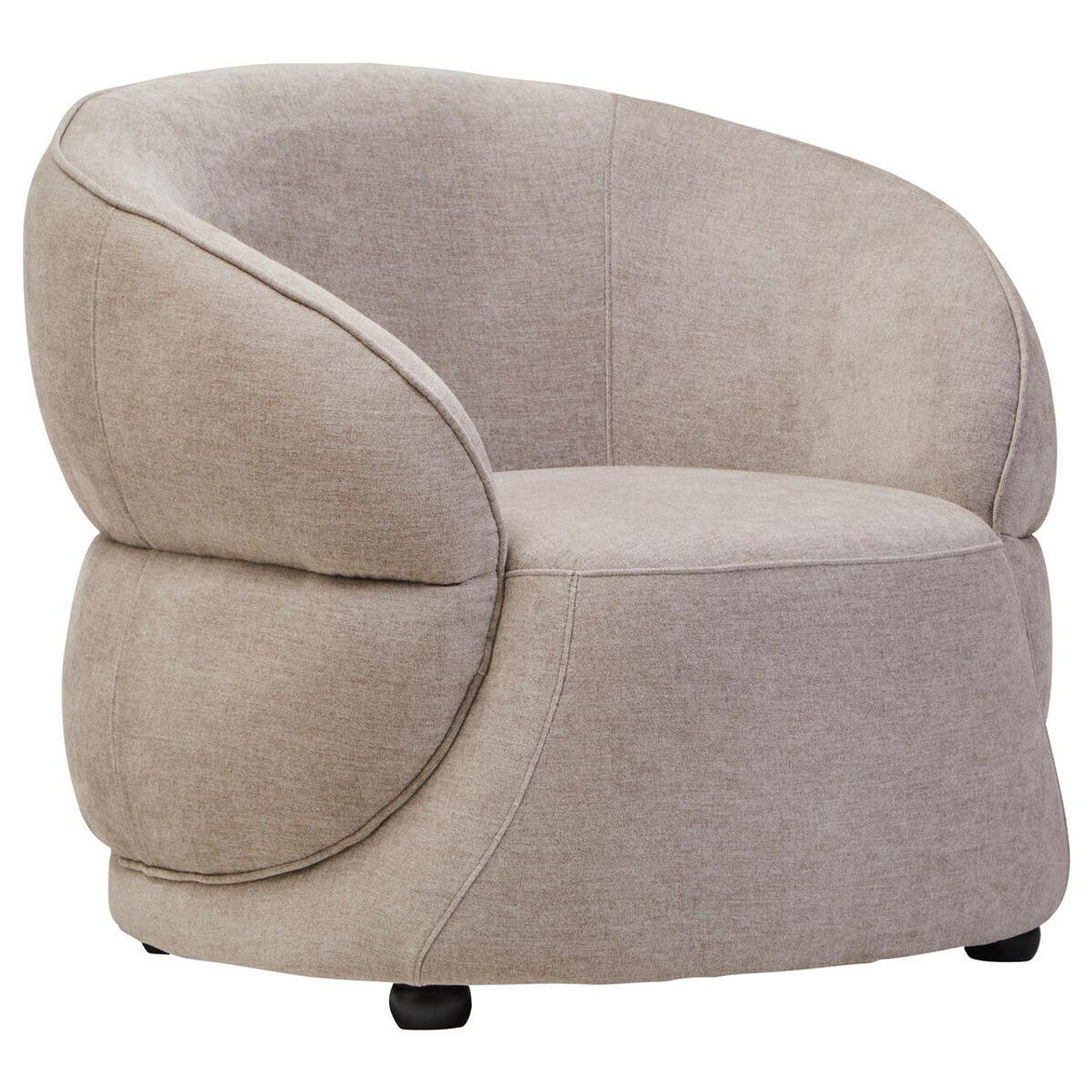 Daphne Taupe Chenille Curved Armchair