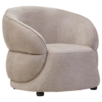 Daphne Taupe Chenille Curved Armchair
