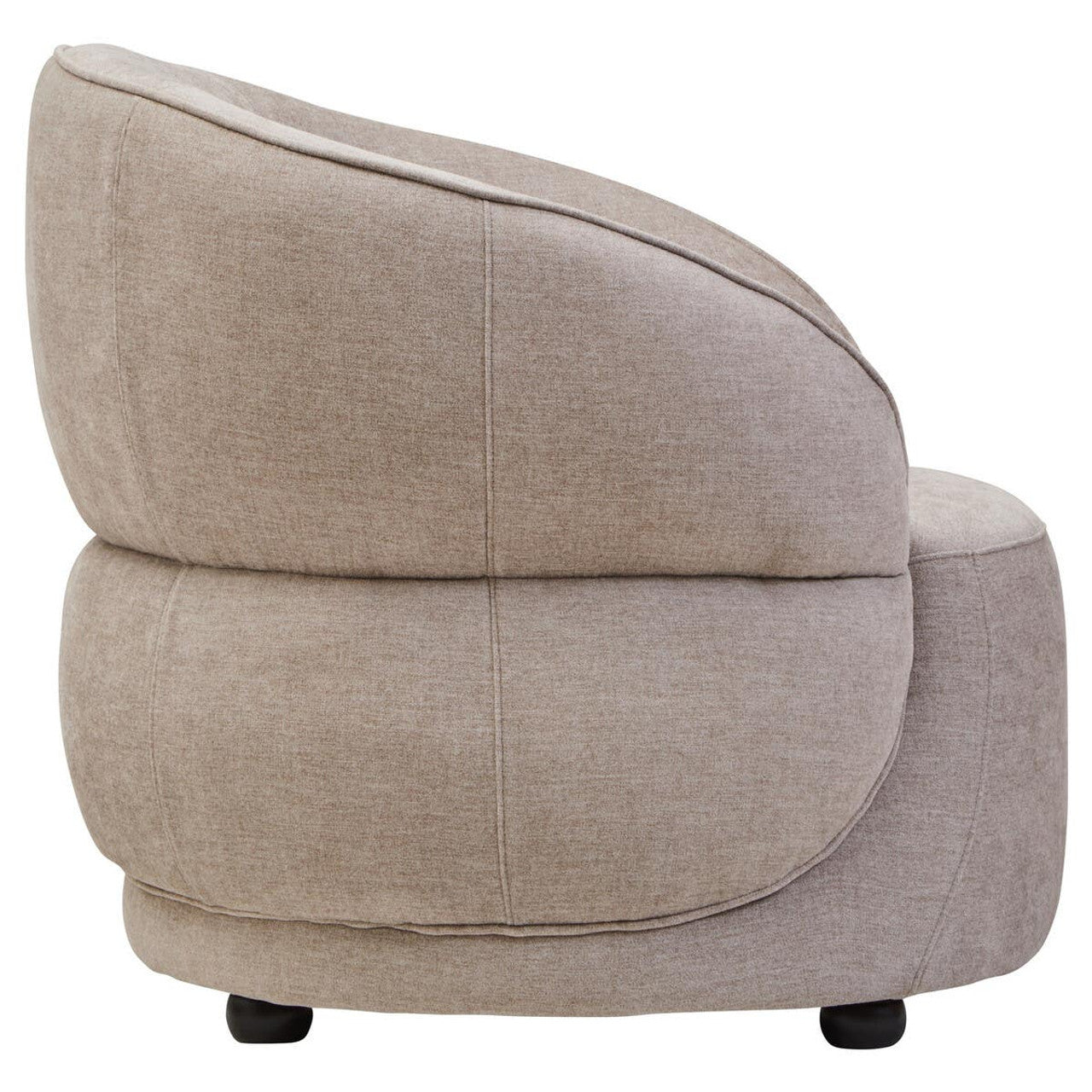 Daphne Taupe Chenille Curved Armchair