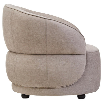 Daphne Taupe Chenille Curved Armchair