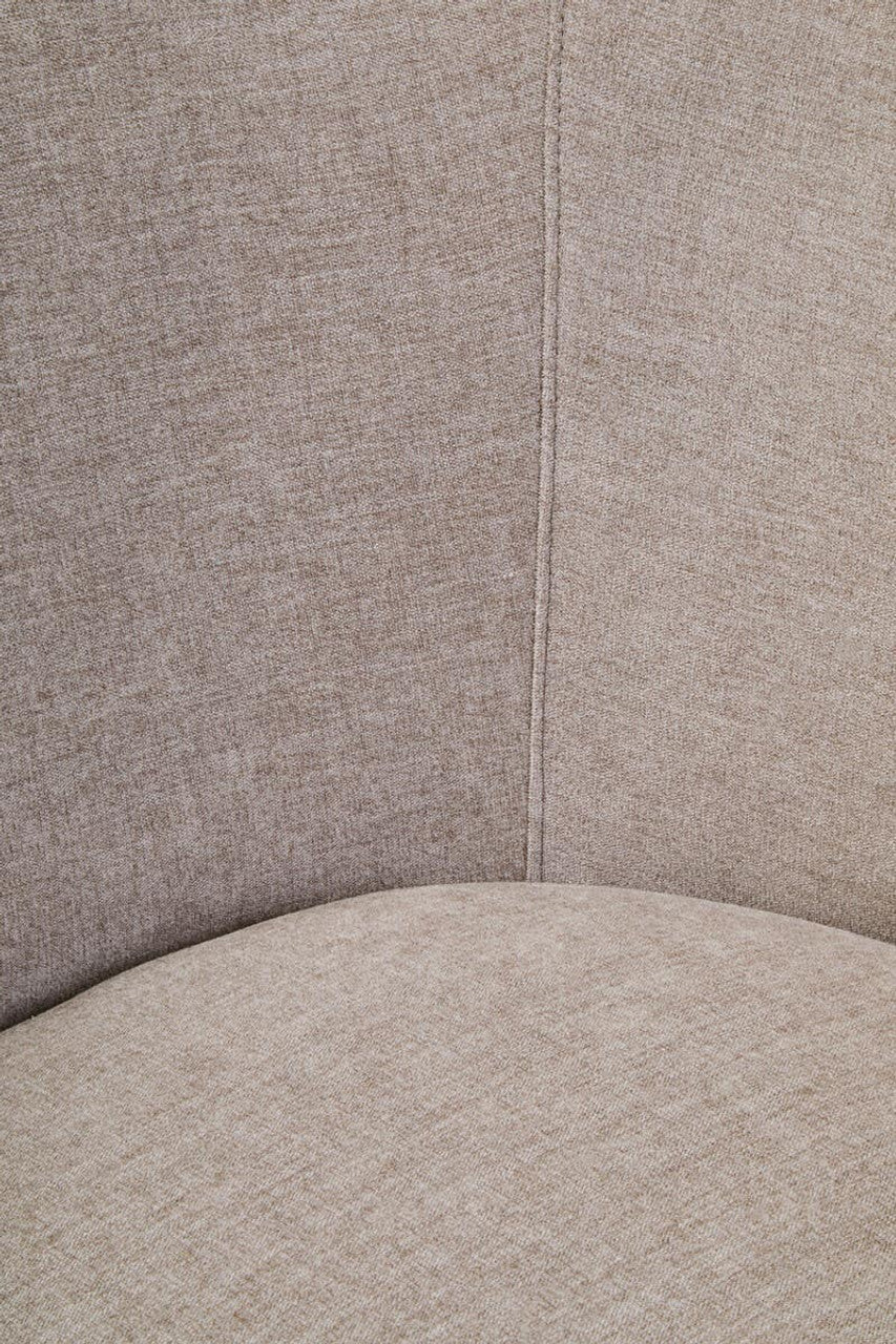 Daphne Taupe Chenille Curved Armchair