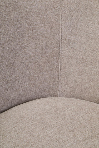 Daphne Taupe Chenille Curved Armchair
