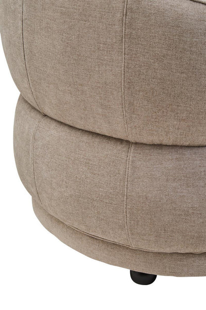 Daphne Taupe Chenille Curved Armchair