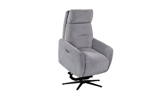 Solo Rise And Recline Swivel Recliner – Pewter