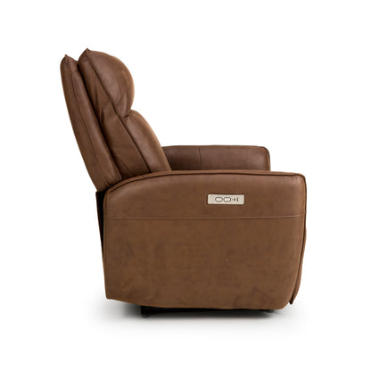 Tucson Heated Power Recliner – Brown