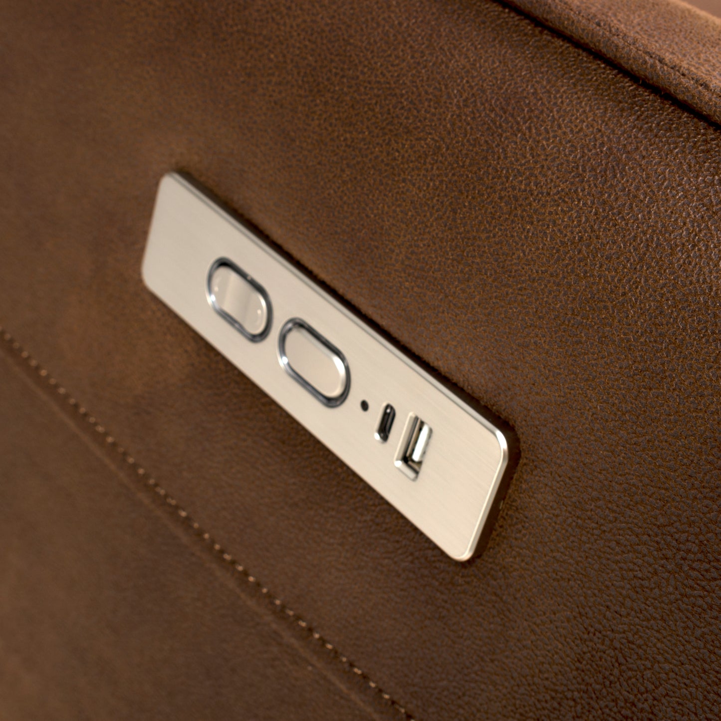 Tucson Heated Power Recliner – Brown