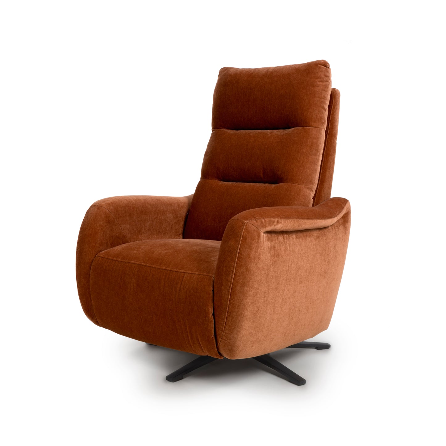 Apollo Reclining Armchair- Luxury Electric/Power Brown Swivel Recliner