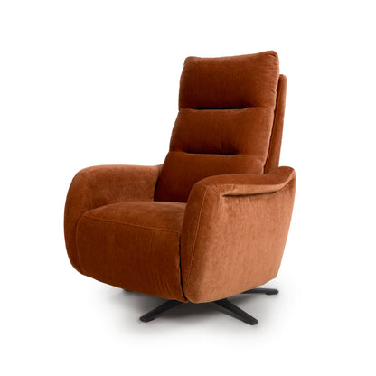 Apollo Reclining Armchair- Luxury Electric/Power Brown Swivel Recliner