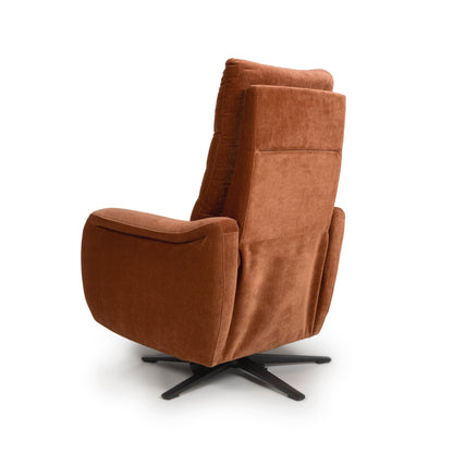 Apollo Reclining Armchair- Luxury Electric/Power Brown Swivel Recliner