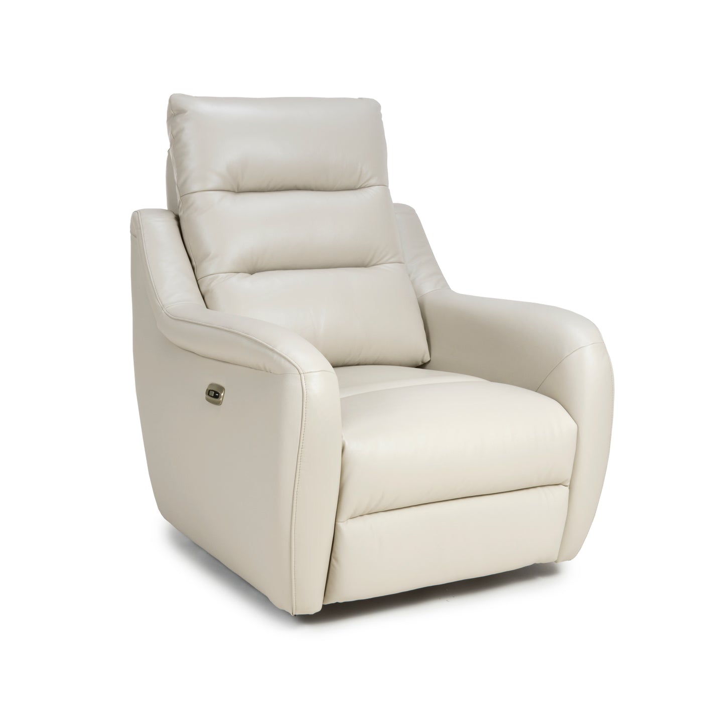 Apollo reclining Armchair- Luxury Electric/Power White Leather Recliner