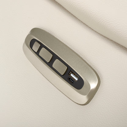 Apollo reclining Armchair- Luxury Electric/Power White Leather Swivel Recliner