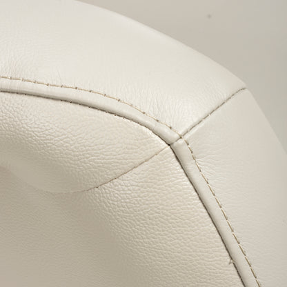 Apollo reclining Armchair- Luxury Electric/Power White Leather Swivel Recliner