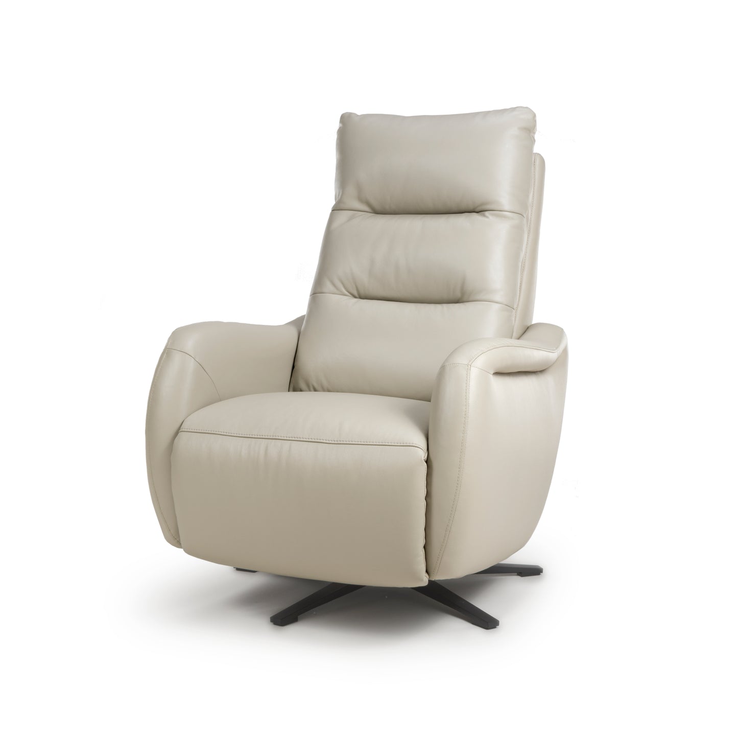 Apollo reclining Armchair- Luxury Electric/Power White Leather Swivel Recliner
