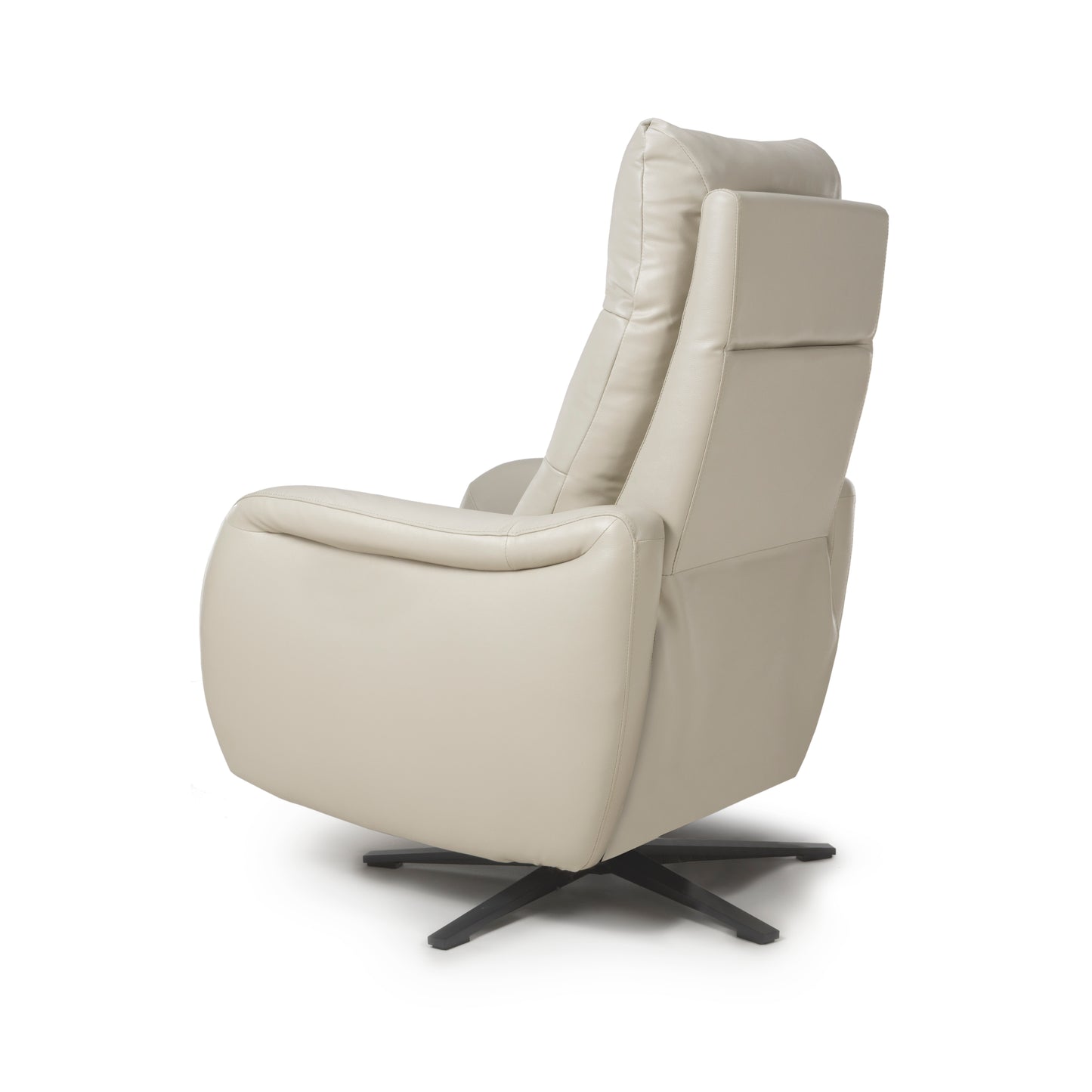 Apollo reclining Armchair- Luxury Electric/Power White Leather Swivel Recliner