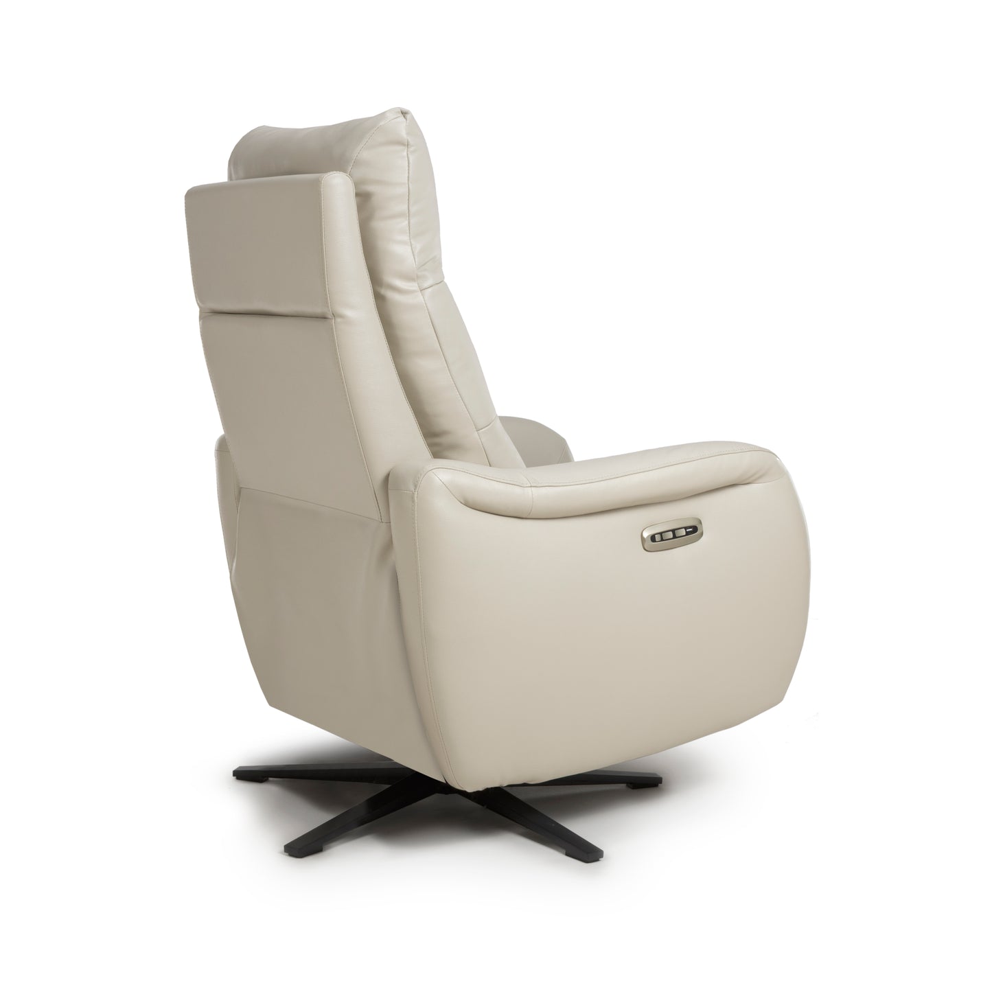 Apollo reclining Armchair- Luxury Electric/Power White Leather Swivel Recliner