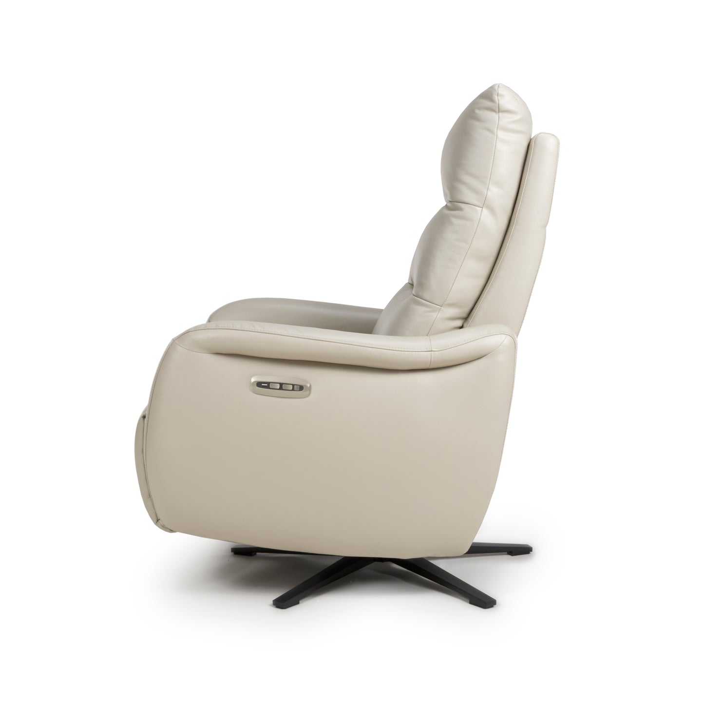 Apollo reclining Armchair- Luxury Electric/Power White Leather Swivel Recliner